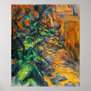 Cézanne Rocks and Branches Impressionistische Gemä Poster