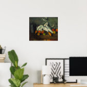 Cézanne - Schachtel für Milch und Apfel Poster (Heimbüro)