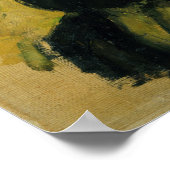 Cézanne - Selbstportrait in einem Strohhut Poster (Ecke)