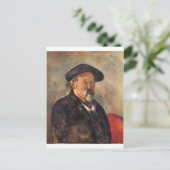 Cezanne - Selbstportrait mit Barett Postkarte (Stehend Vorderseite)