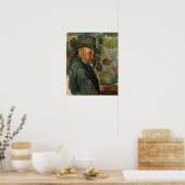 Cézanne - Selbstportrait mit einem Hut Poster (Küche)