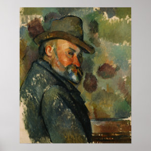 Cézanne - Selbstportrait mit einem Hut Poster
