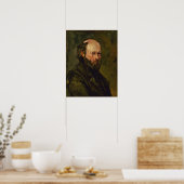 Cézanne - Selbstportrait Poster (Küche)
