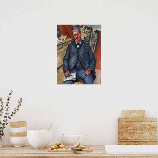 Cézanne - Sitzender Mann Poster (Küche)