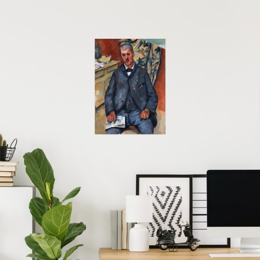Cézanne - Sitzender Mann Poster (Heimbüro)