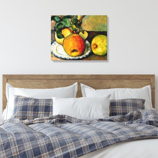 Cezanne - Stillleben mit Äpfeln und Birnen Leinwanddruck (Insitu (Schlafzimmer))