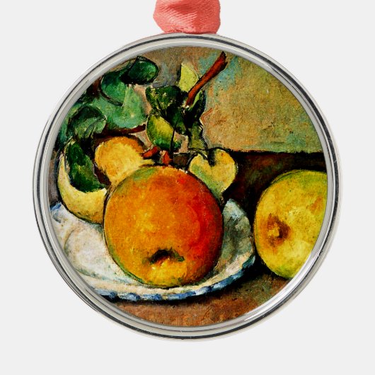 Cezanne - Stillleben mit Äpfeln und Birnen Ornament Aus Metall (Vorne)