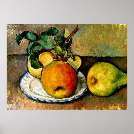 Cezanne - Stillleben mit Äpfeln und Birnen Poster (Vorne)
