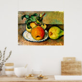 Cezanne - Stillleben mit Äpfeln und Birnen Poster (Küche)