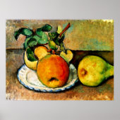 Cezanne - Stillleben mit Äpfeln und Birnen Poster (Vorne)