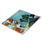 Cezanne - Stillleben mit Äpfeln und Primrosen Fliese (Seite)