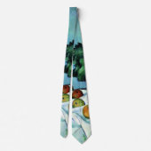 Cezanne - Stillleben mit Äpfeln und Primrosen Krawatte (Rückseite)