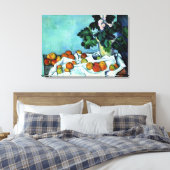 Cezanne - Stillleben mit Äpfeln und Primrosen Leinwanddruck (Insitu (Schlafzimmer))