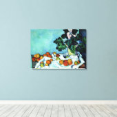 Cezanne - Stillleben mit Äpfeln und Primrosen Leinwanddruck (Insitu (Holzboden))