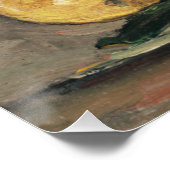 Cezanne - Stillleben mit Flasche, Glas, Zitronen Poster (Ecke)