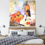 Cezanne - Stillleben mit Flaschen und Äpfeln Leinwanddruck (Insitu (Schlafzimmer))