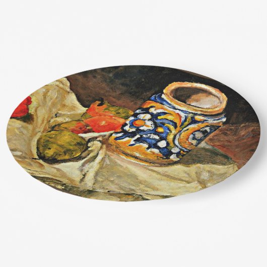 Cezanne - Stillleben mit italienischem Erdgeschirr Pappteller (Schrägansicht)