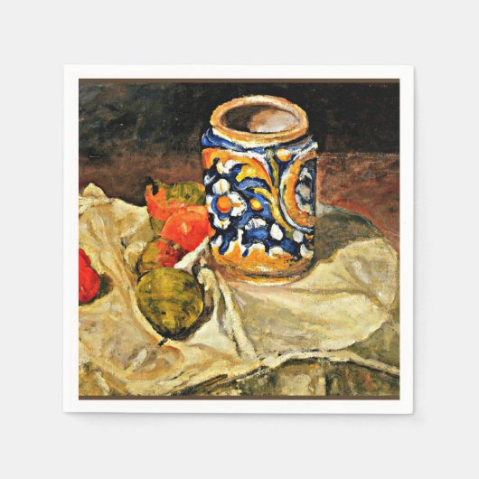 Cezanne - Stillleben mit italienischem Erdgeschirr Serviette (Vorderseite)