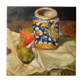Cezanne: Stillleben mit italienischer Earthenware  Fliese (Vorderseite)