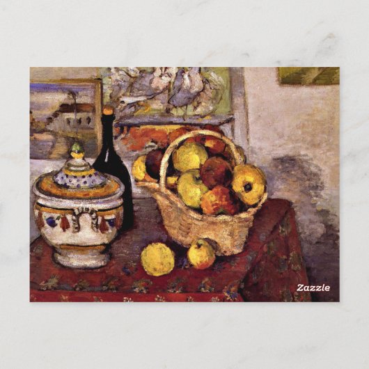 Cezanne - Stillleben mit Tureen Postkarte (Rückseite)