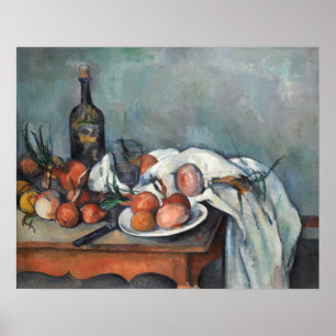 Cézanne - Stillleben mit Zwiebeln Poster