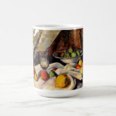 Cezanne - Stillleben, Post, Flasche, Cup und Obst Kaffeetasse (Mittel)