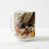 Cezanne - Stillleben, Post, Flasche, Cup und Obst Kaffeetasse (Vorderseite Links)