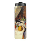 Cezanne - Stillleben, Post, Flasche, Cup und Obst Thermosbecher (Vorderseite)