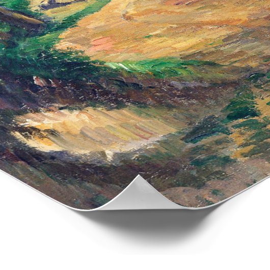 Cézanne - Straße zum See Poster (Ecke)