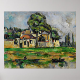 Cézanne - Ufer der Marne Poster
