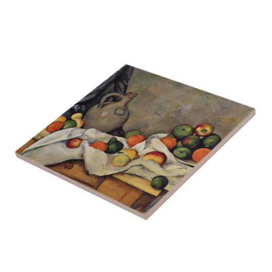 Cezanne - Vorhang, Jug und Obst Fliese (Seite)