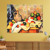 Cezanne - Vorhang, Jug und Obst, Leinwanddruck (Insitu (Wohnzimmer))