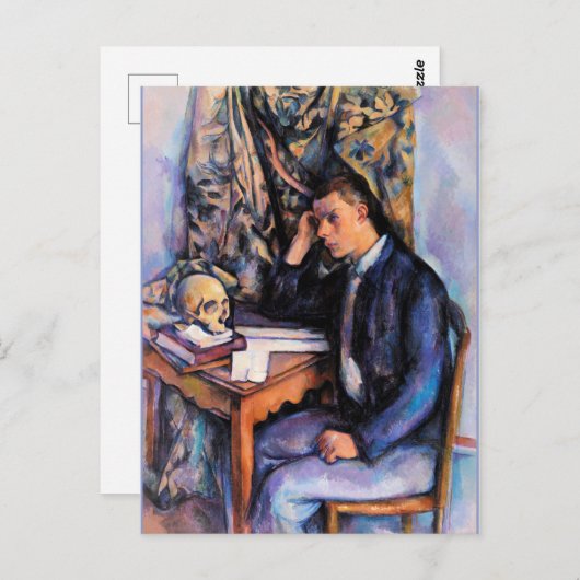 Cezanne - Young Man and Skull Postkarte (Vorne/Hinten)