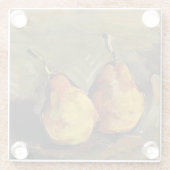 Cezanne - Zwei Birnen Glasuntersetzer (Rückseite)
