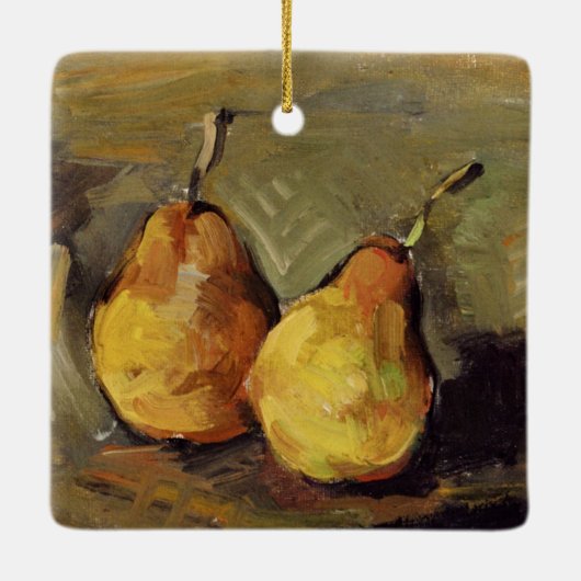 Cezanne - Zwei Birnen Keramikornament (Rückseite)