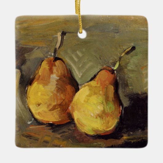 Cezanne - Zwei Birnen Keramikornament (Vorderseite)