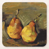 Cezanne - Zwei Birnen Rechteckiger Pappuntersetzer (Vorderseite)