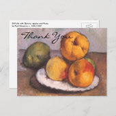 Cézannes Stillleben mit Ruhe, Äpfeln und Birnen Postkarte (Vorne/Hinten)