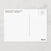 Cézannes Stillleben mit Ruhe, Äpfeln und Birnen Postkarte (Rückseite)