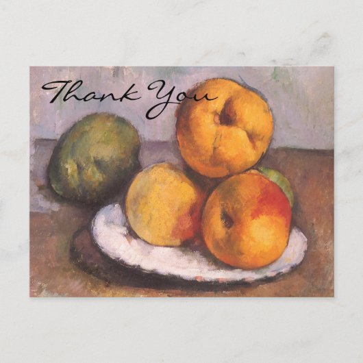 Cézannes Stillleben mit Ruhe, Äpfeln und Birnen Postkarte (Vorderseite)