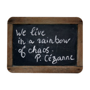 Cezannes Zitat Ardoise Vintager Schiefer-Magnet Magnet