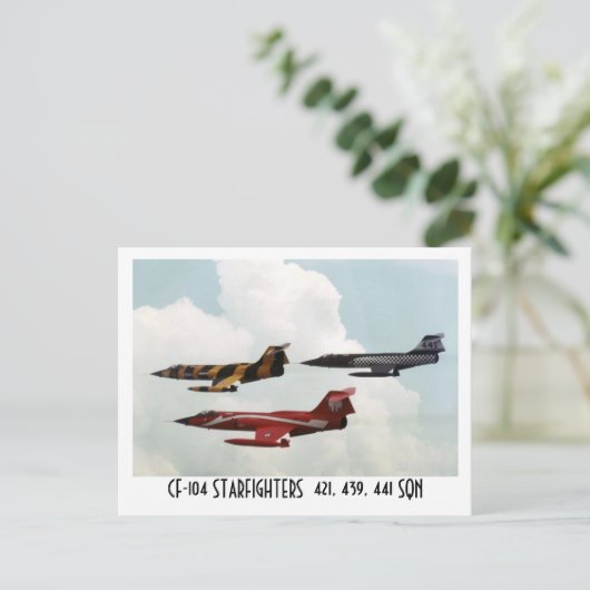 CF-104 STARFIGHTER POSTKARTE (Stehend Vorderseite)