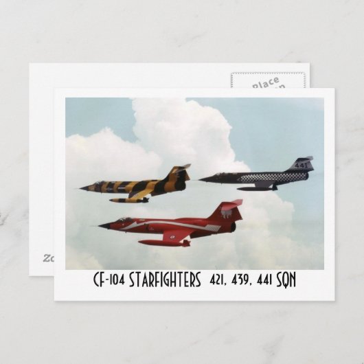 CF-104 STARFIGHTER POSTKARTE (Vorne/Hinten)