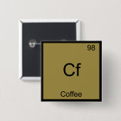 Cf - Code Funny Chemistry Element Symbol T - Shirt Button (Vorne & Hinten)