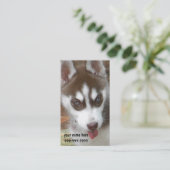 CF Husky-Welpen-Visitenkarten Visitenkarte (Stehend Vorderseite)