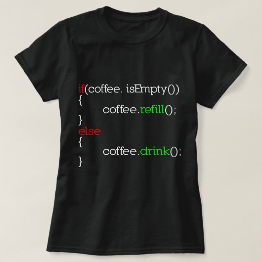 CF Kaffee Funny Programmer Kaffeegenuss für Comput T-Shirt (Design vorne)