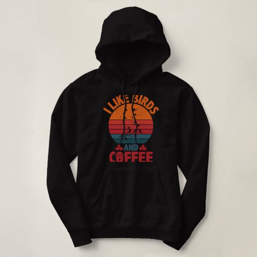 CF Kaffee I mag Vögel und Kaffee Coffein Addict Hoodie (Design vorne)