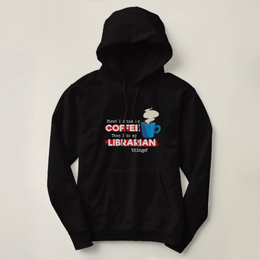 CF Kaffee Librarian Kaffee Lover Funny Library App Hoodie (Design vorne)