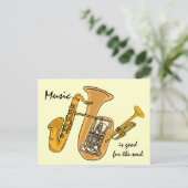 CF- Musik ist gut für Soul-Postkarten Postkarte (Stehend Vorderseite)