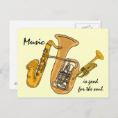 CF- Musik ist gut für Soul-Postkarten Postkarte (Vorne/Hinten)